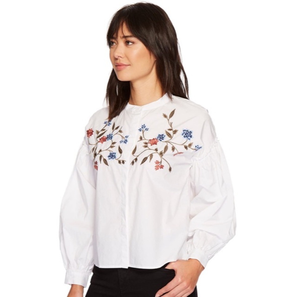 Embroidered Poplin Blouse